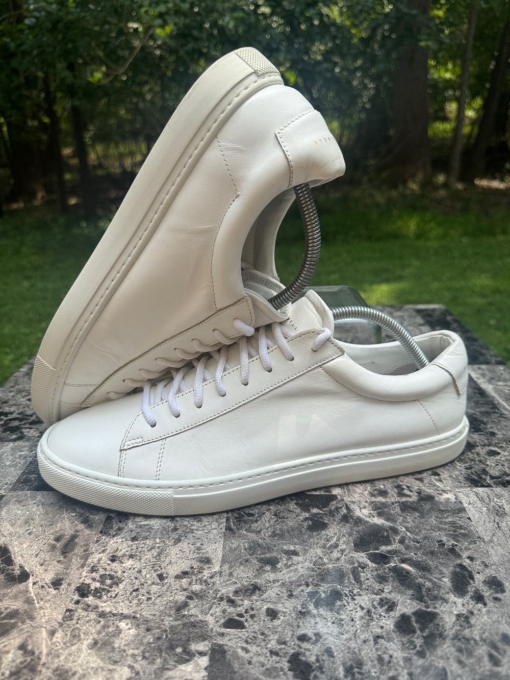 Oliver Cabell Low 1 Sneaker Mens 44 White Leather Lace Up Casual Made in Italy - Picture 7 of 13